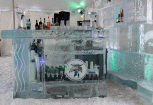 Ice bar near Two Harbors, Minnesota.