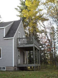 A second story deck provides the perfect spot to read, write or dream.